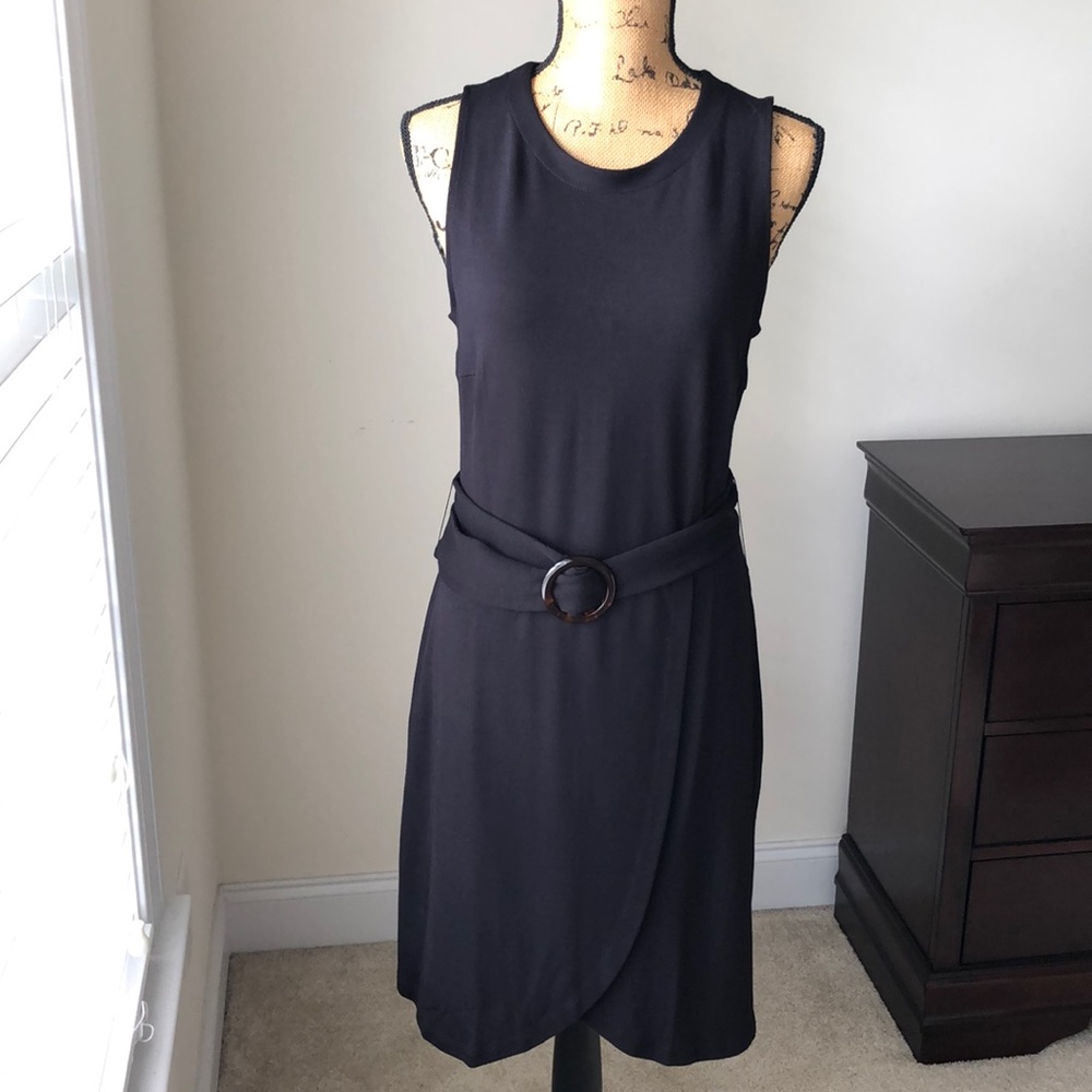 NWT loft black with tortoiseshell buckle belt